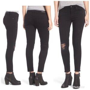 Articles of Society Sarah Distressed Black Skinny Jeans Sz 25